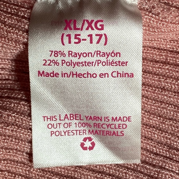 No Boundaries Women's Cardigan and Crop Top, 2-Piece Set Sizes XL - Picture 7 of 8